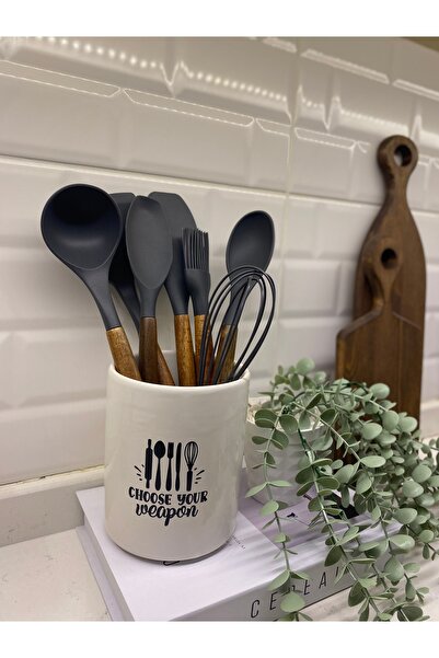 magical dreams 7 Piece Silicone Serving Set + Ceramic Spoon Holder