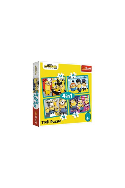 Trefl PUZZLE MINIONS 4IN1 LUMEA FERICITA A MINIONILOR