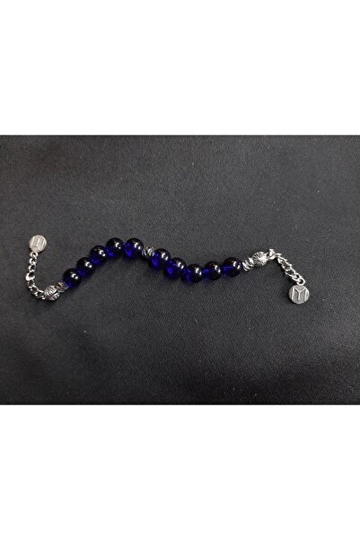 MRYart سبحة زازا من الخرز الزجاجي باللون الأزرق الداكن، تصميم أنيق وراقٍ