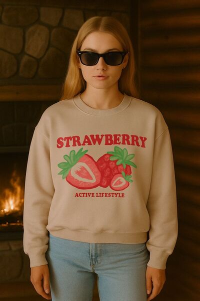 DM DOLCE MORE سترة رياضية للجنسين مصنوعة من القطن الممشط بثلاث خيوط مع طباعة ...