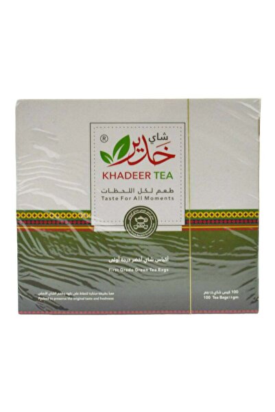 KHADEER أكياس شاي أخضر درجة أولى من خضير، 100 كيس، 150 غرام