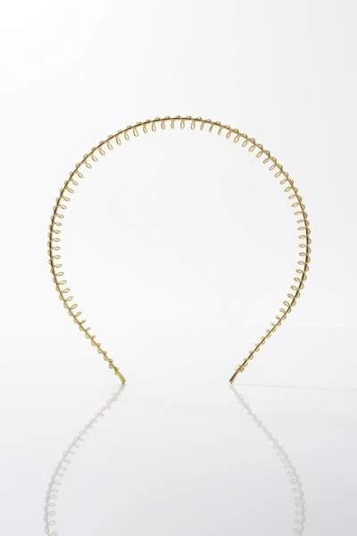 PRVT Altın Renk Spiral Tel Taç – Metal Saç Bandı