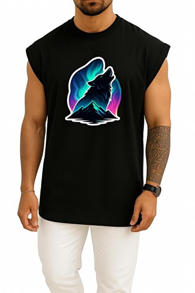 Bahriyeli Collection oversized Τουρκική Εικονογράφηση Λύκος - Αθλητής με Σχέδ...