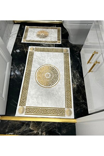 Home طقم سجادة حمام مكون من قطعتين مع قاعدة ماصة للماء ومضادة للانزلاق، ملابس...