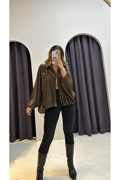 MERVENS Saten Bomber Ceket