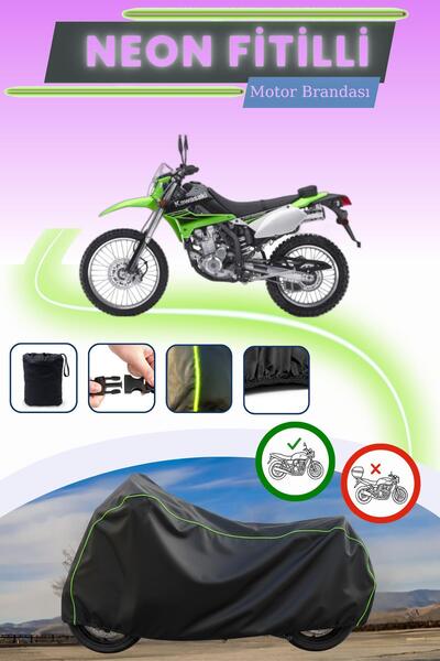 Cemku Cool غطاء محرك متوافق مع نيون فيتيل كاواساكي KLX 250 باللون الأسود