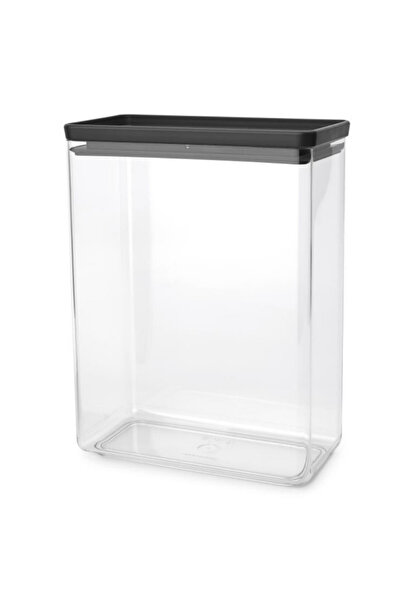Brabantia Tasty+ Stackable Storage Box 1008877, 5.4 l, Silicone seal, BPA free, Dark grey