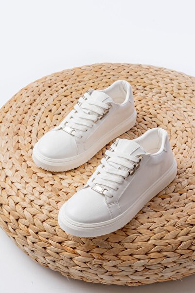 Budi P-910 Λευκή σόλα με κορδόνια ραμμένη καθημερινά γυναικεία αθλήματα