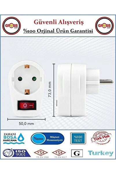 VİKO Anahtarlı Tekli Topraklı Fiş Priz - Orjinal Ürün