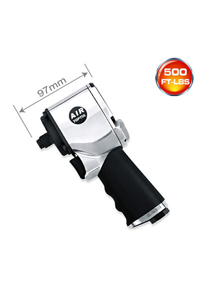 TOPTUL KAAQ1650 pistol, pneumatic impact, 1/2 inch driver, maximum torque 678 Nm, 9500 rpm, coupling