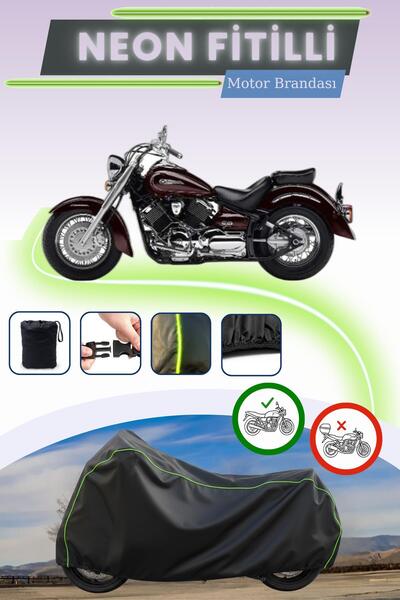 Cemku Cool قفل أسود قماش مجدّل حقيبة، لا يناسب دراجة ياماها XVS 1100 دراج ستار.