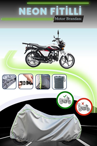 Cemku Cool قماش دراجة نارية متوافق مع Gray Lock Neon Fitilli Kuba Dragon 50