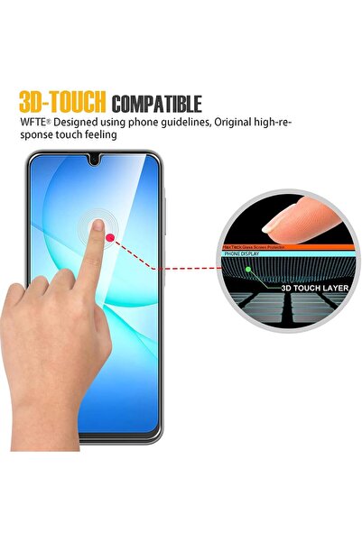 m.tk moveteck Samsung Galaxy A17 Uyumlu Ekran Koruyucu Kırılmaz Cam 9H Temperli Ekran Camı Şeffaf Passifik