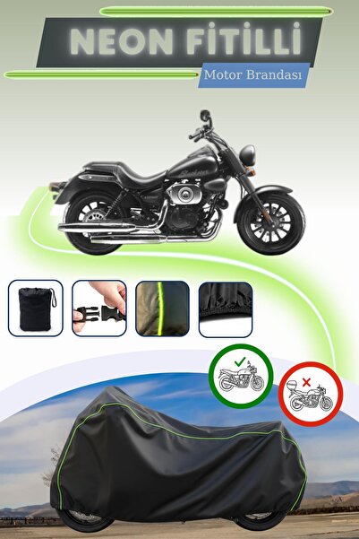 Cemku Cool غطاء محرك متوافق مع نيون فيتيل RKS Cruiser 250 باللون الأسود