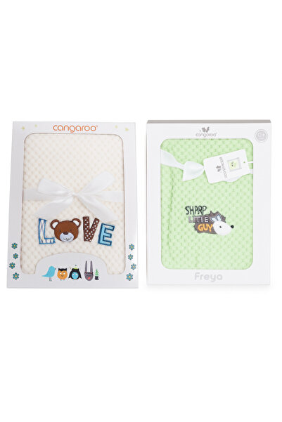 Cangaroo Set 2 bucati Păturică Bebe Cocolino 110x80 cm – Moale și Pufoasă, pentru Pătuț și