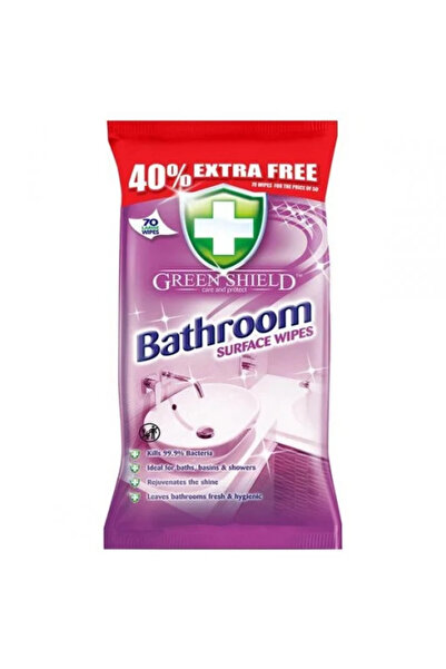 Green Shield Șervețele umede pentru curățarea băii, Green Shield, 70 buc.