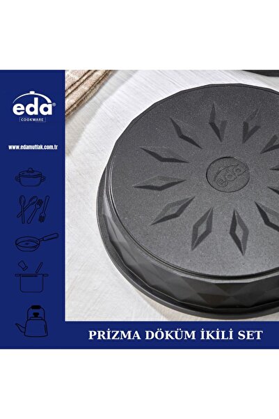 Eda PRİZMA DÖKÜM İKİLİ TAVA BASIK SETİ