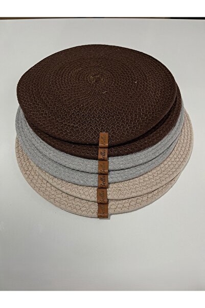 WareHause0 Amerikan Servis Runner 6 Lı Sunum Supla Çeyiz Takımı Örgü Tabak Al...