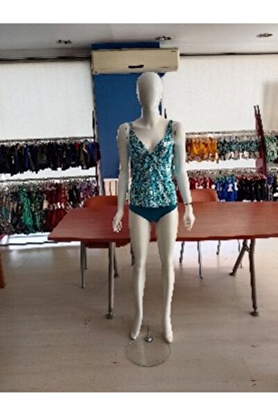 Anita yeşil v yaka tankini