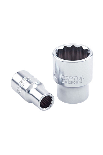 TOPTUL BAEB0809 TOPTUL socket wrench, 1/4 inch square drive, bi-hexagonal profile, 9 mm spanner size