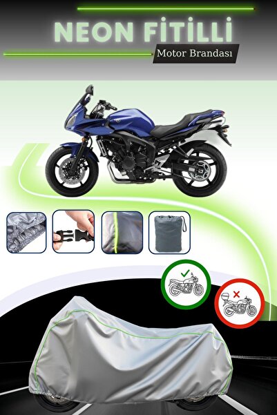 Cemku Cool غطاء محرك ياماها FZ6 Fazer باللون الرمادي قماش مجدّل حقيبة بدون قفل