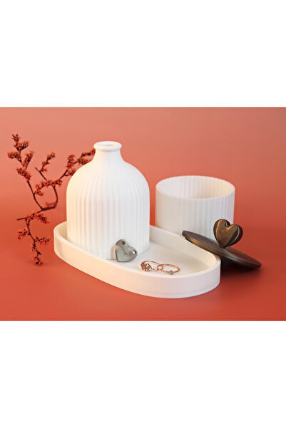 SS 3D MODELLEME Modern Decorative Organizer, Jewelry Storage Cotton Box, Flow...