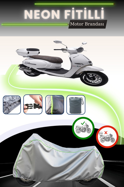 Cemku Cool قماش دراجة نارية متوافق مع Gray Lock Neon Fitilli Kuba Brilliant 125