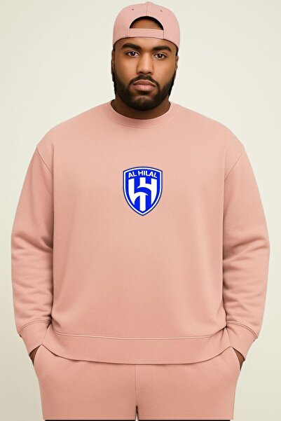 DM DOLCE MORE Φούτερ μεγάλου μεγέθους unisex με στάμπα AL HILAL με 3 νήματα χτενισμένο βαμβάκι