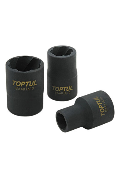 TOPTUL BAAK1615 socket wrench, 1/2 inch square drive, spanner size 15 m