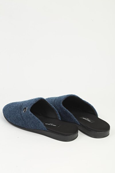 Pierre Cardin Ανδρικές παντόφλες σπιτιού μπλε τσόχα PC-55368