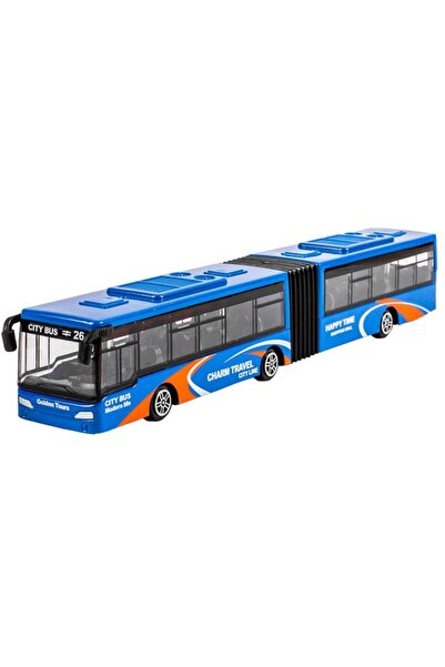 OEM Vehicul Miniatura Autobuz Dublu Albastru - Galben