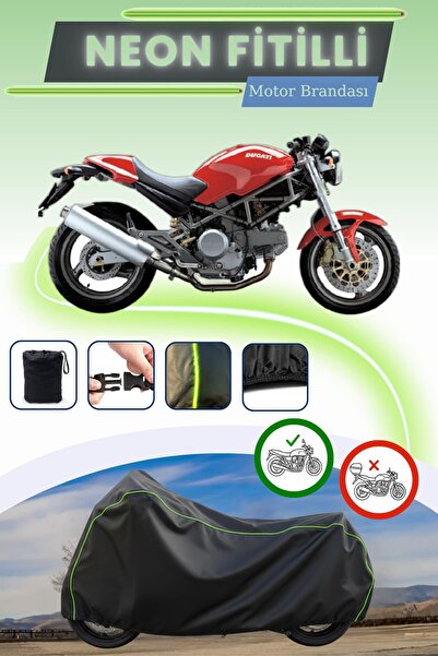 Cemku Cool غطاء محرك أسود قماش مجدّل حقيبة متوافق مع دوكاتي مونستر 620ie