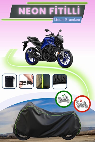 Cemku Cool أسود قماش مجدّل حقيبة، غطاء محرك ياماها MT-25 ABS غير متوافق مع نظ...