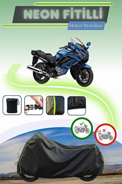 Cemku Cool غطاء محرك أسود قماش مجدّل حقيبة متوافق مع ياماها FJR 1300