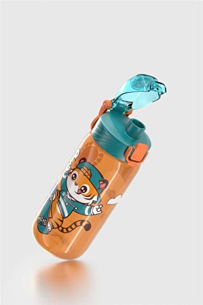 Renga Wave Patterned 530 ml Children's Water Bottle 912169 Orange