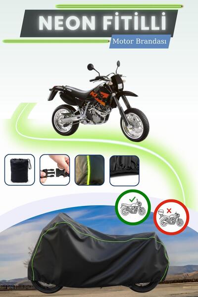 Cemku Cool غطاء محرك متوافق مع KTM 640 LC4 مصنوع من نيون فيتيل متوافق مع بلاك...