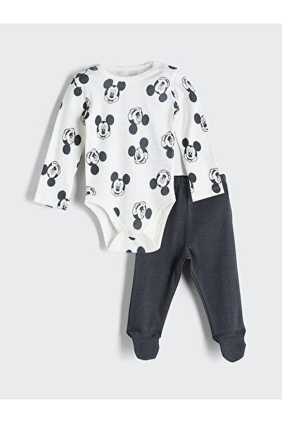 LC Waikiki Alita City Farkıyla Lcw Baby Ecru Mickey Mouse Printed Baby Boy Sn...