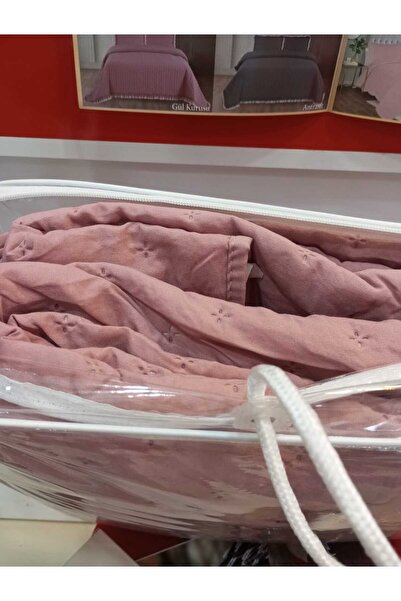 Çapa Home Tek Kişilik Premium Kalite 4 Mevsim Volanlı Yastık Kılıflı Oda Koku Hediyeli Yatak Örtüsü Battaniye