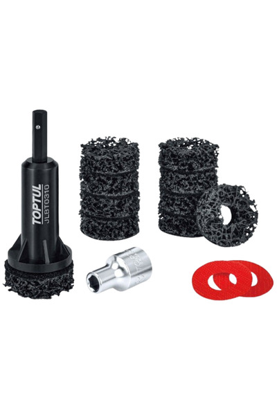 TOPTUL Set of 14 JGAS1401 tools for wheel hub grinding, outer diameter 36-40 mm, adapter