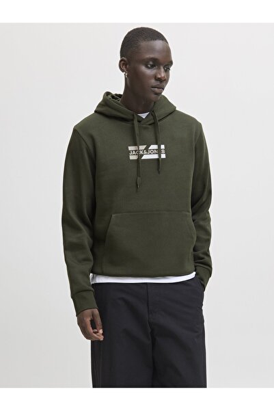 Jack & Jones JJCorp γραφικό φούτερ με κουκούλα 12268422