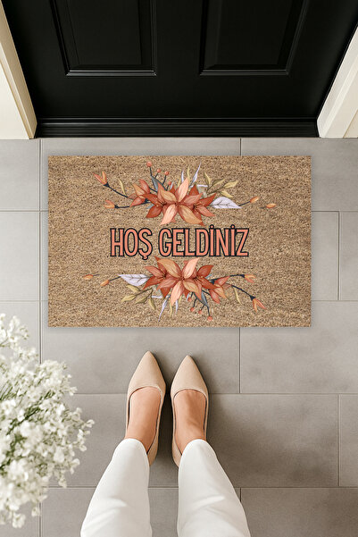 Dormot سجادة ترحيبية أمامية للباب بنمط زهور مطبوعة رقميًا حديثة مقاس 70×45 سم