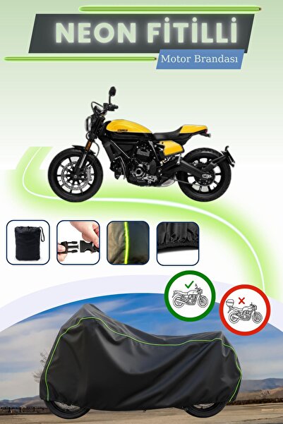 Cemku Cool غطاء محرك أسود متوافق مع نيون فيتيل دوكاتي سكرامبلر فول ثروتل