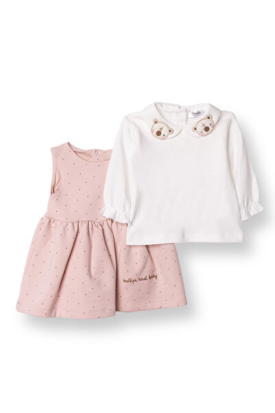 Bebetto Kız Bebek Yenidoğan Jile-Sweatshirt Mother And Baby İki İplik Bebe Yaka Uzun Kol