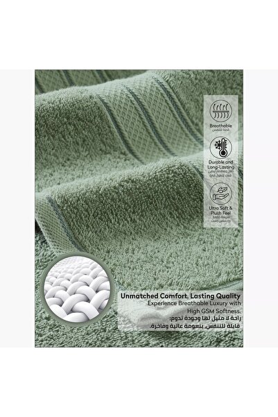 Generic DONETELLA 2-Piece 600 GSM Combed Cotton Hand Towel Set - 50x90 cm