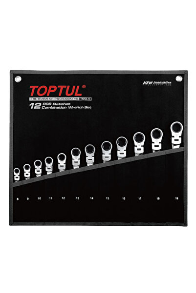 TOPTUL Set chei combinate flexibile Pro-Series GPAQ1204, cu clichet, dimensiu...