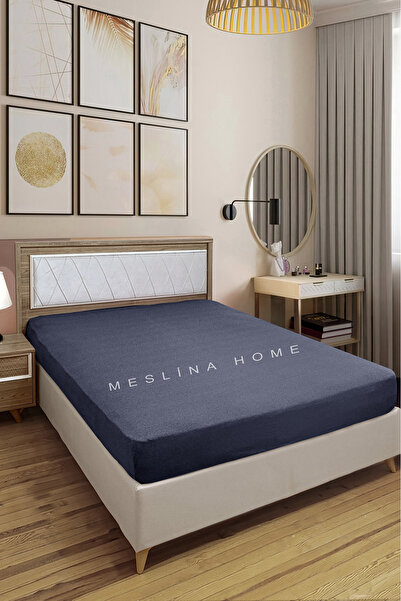 Meslina Home Combed Cotton Fitted Sheet 100% Cotton Sheet Combed Cotton Single Double-King Size
