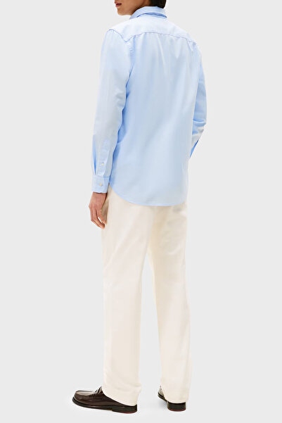 Tommy Hilfiger % 100 Pamuk Slim Fit Düğmeli Yaka Gömlek Erkek GÖMLEK MW0MW37578 C3Q