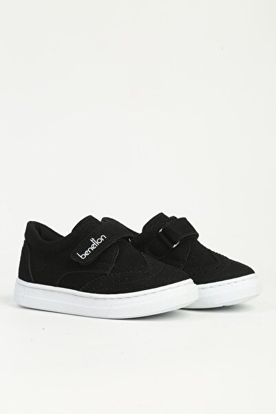 Benetton Black Nubuck Children's Sports Shoes Bn-32060