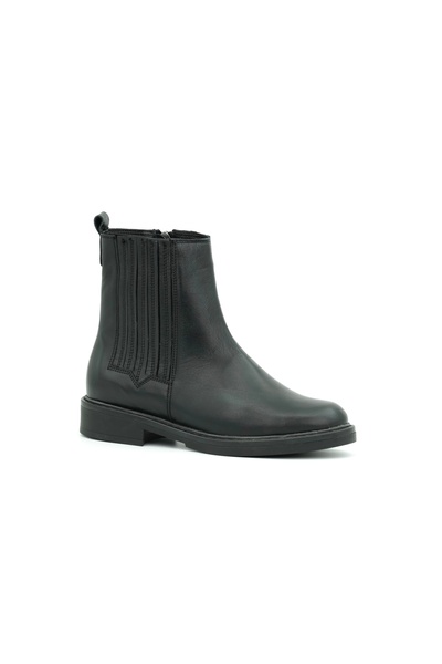 Tuna Genuine Leather Rubber Sole Zippered Women's Boots - B263401