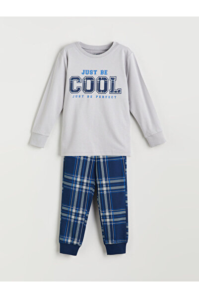 LC Waikiki Bisiklet Yaka Baskılı Erkek Çocuk Pijama